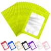 100 Pack Smell Proof Bags, Resealable Packaging Mylar Bags, Heat Seal Bag with Frosted Clear Window, Foil Pouch Smell Proof Zipper Bag for Food Storage (Green, 4.13 x 5.91 Inches) view 1
