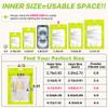 100 Pack Smell Proof Bags, Resealable Packaging Mylar Bags, Heat Seal Bag with Frosted Clear Window, Foil Pouch Smell Proof Zipper Bag for Food Storage (Green, 4.13 x 5.91 Inches) view 2