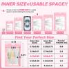 100 Pack Pink Resealable Food Storage Bags, Resealable Packaging Bags, Heat Seal Bag with Frosted Clear Window, Sealed Bag Foil Pouch Zip Pouch for Food Storage 4.13 x 5.91 Inches view 2