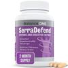 Balance ONE Biofilm Disruptor  Proteolytic Enzymes & Defense Supplement with Serrapeptase & Nattokinase  Systemic & Digestive Support  60 Capsules, 2 Month Supply  for Women & Men  SerraDefend view 1