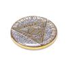 1 Year Sobriety Coin | Glitter Triplate AA Chip Recovery Anniversary Token (Silver) view 4
