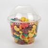 Golden Apple, 8oz-30sets Clear Plastic Cups for Ice Cream, Dessert Cups, Snack Bowl with Dome lids no Hole view 1