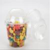 Golden Apple, 8oz-30sets Clear Plastic Cups for Ice Cream, Dessert Cups, Snack Bowl with Dome lids no Hole view 4