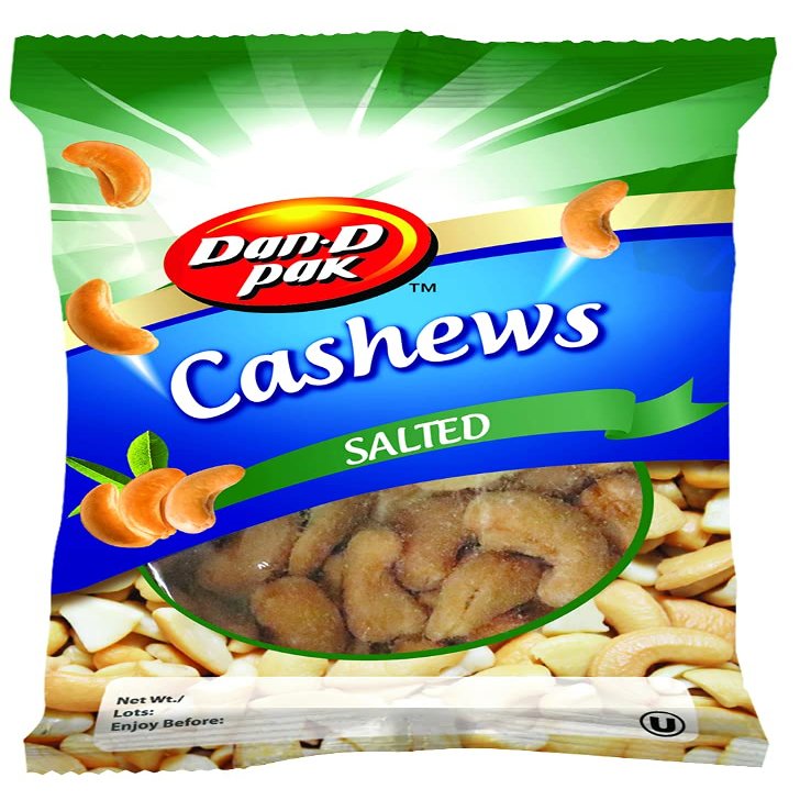 Dan D Pak Roasted Salted/ No Salt Cashew 2oz x 6 bags (Salted)