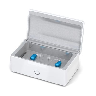PerfectDry Q.R. 45 min. Ultra Fast Hearing Aid Dryer & Dehumidifier Accessory | Dry Box Kit | Removes Sweat & Moisture from Hearing Aids, Wireless Earbuds, Ear Amplifiers, Cochlear Implants