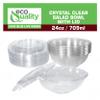 [25 Pack] 24oz Salad Bowls To-Go with Lids - Crystal Clear Plastic Disposable Salad Containers | Airtight, Lunch, Salads, Parfait, Fruits, Leak Proof, Airtight, Fresh, Meal Prep, Rose Bowl Container view 4