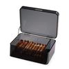 Bey-Berk Drake Smoke Acrylic 60-Cigar Humidor Box with Magnetic Closure, Modern Display Case, Gray view 4