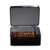 Bey-Berk Personalized Drake Smoke Acrylic 60-Cigar Humidor Box with Magnetic Closure, Modern Display Case, Gray view 4