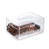 Bey-Berk Personalized Clear Acrylic 60-Cigar Humidor Box with Magnetic Closure, Custom Monogrammed Display Case view 2