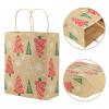 Ogrmar 24 PCS Christmas Gift Bags Kraft Holiday Wrapping Paper Bags with Christmas Prints for Holiday Party Favors Xmas Gift Box Packaging view 2