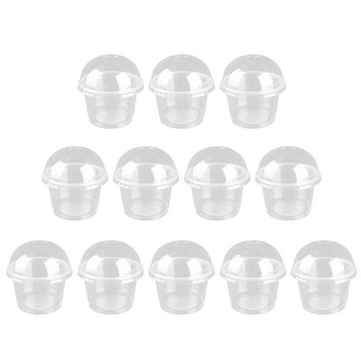 DOITOOL 150pcs Disposable Dessert Cups Lids Salad and Mousse Containers for Parties for Cold Drinks Yogurt and Snacks