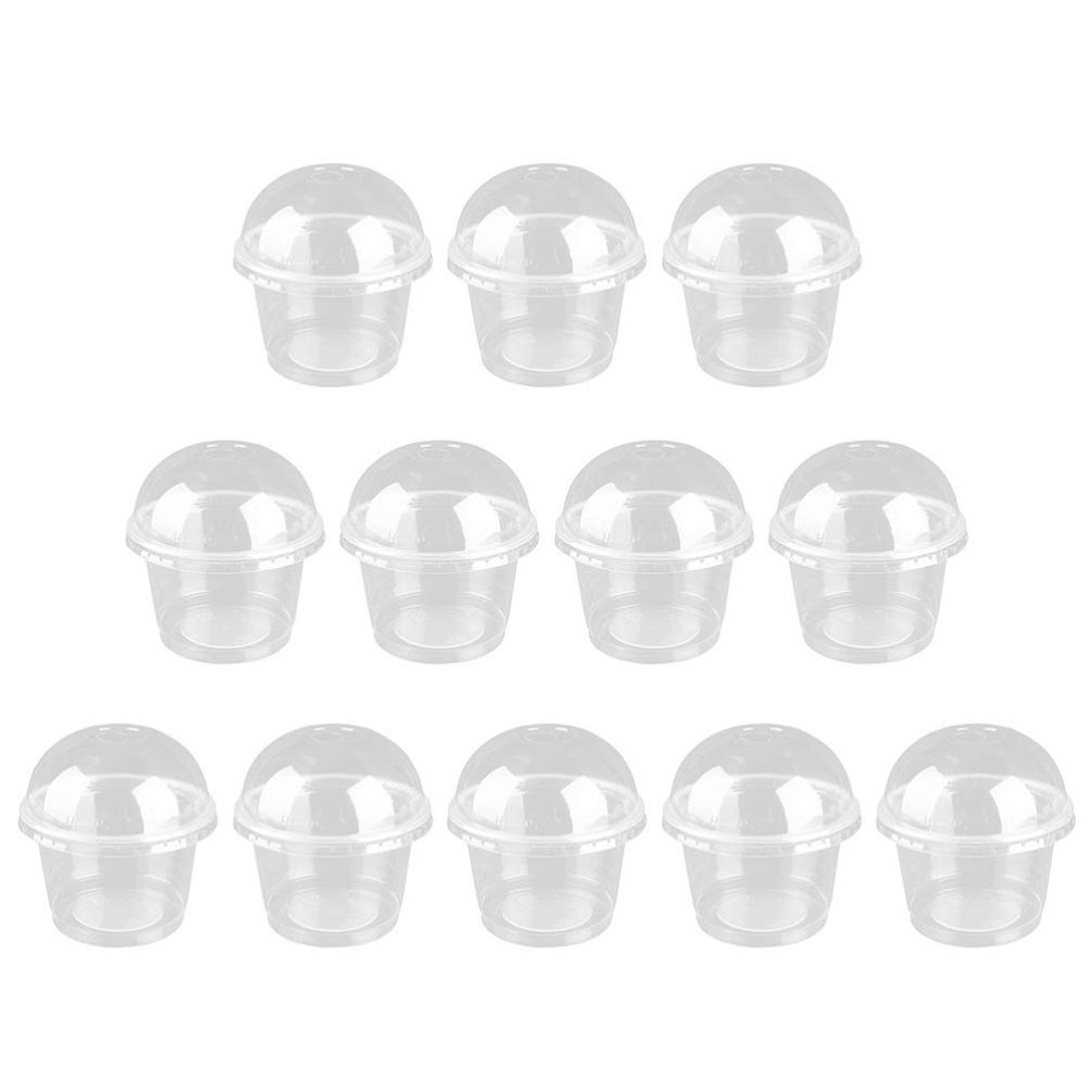 DOITOOL 150pcs Disposable Dessert Cups Lids Salad and Mousse Containers for Parties for Cold Drinks Yogurt and Snacks