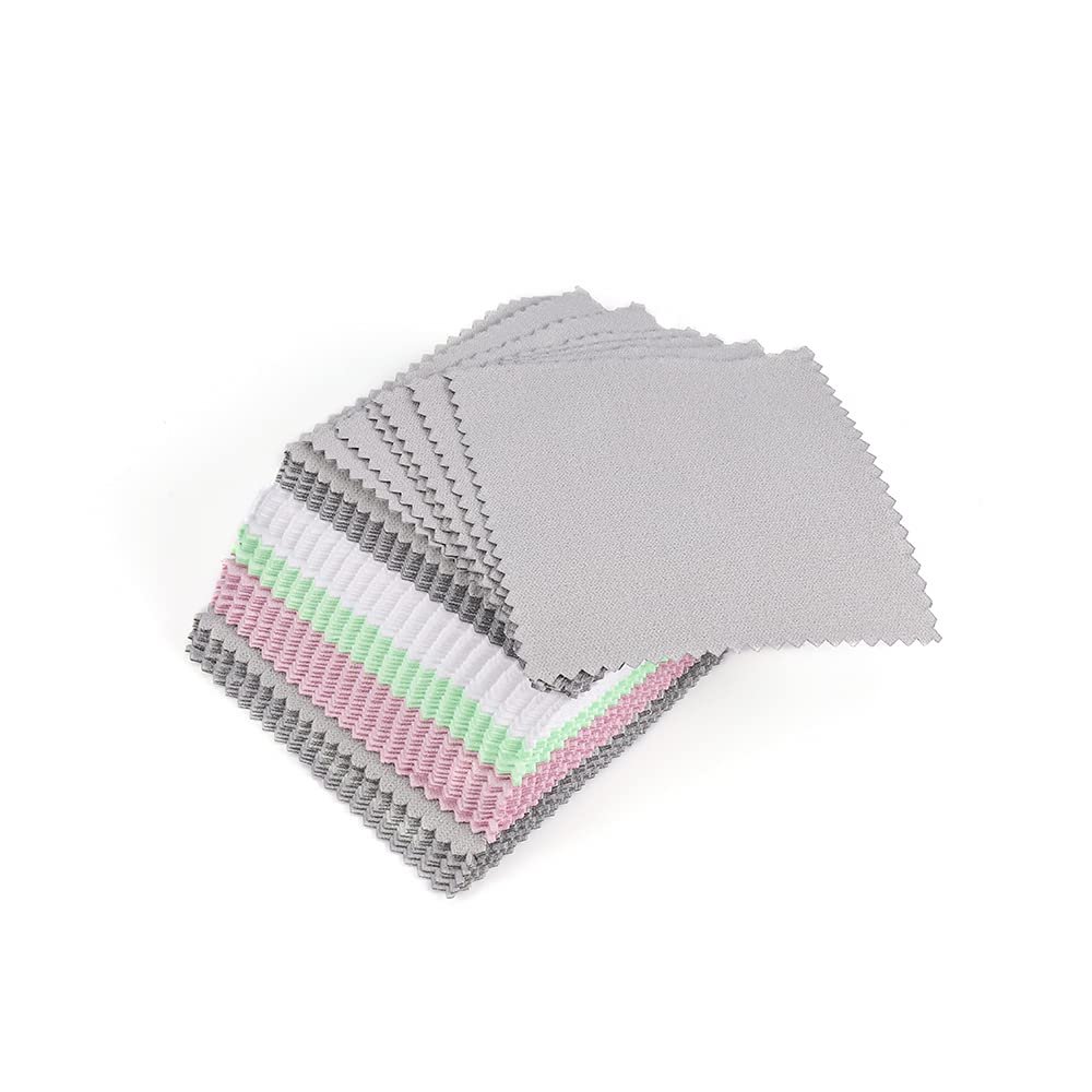 AGCFABS 10/20/50pcs Cleaner Clean Glasses Lens Cloth Wipes for Sunglasses Microfiber Eyeglass Cleaning Cloth for Camera Color Random (8x8cm 10Pcs)