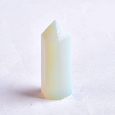 1PC kryszta Opal kwarcowy punkt kamie leczniczy wiea szecioktne pryzmaty 60-80mm Obelisk rdka leczenie kamie DIY Prezent K9-Opal-No Natural_70-80mm
