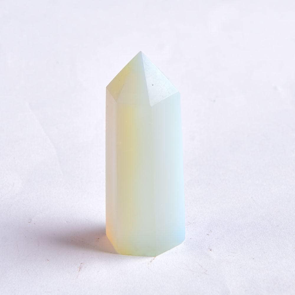 1PC kryszta Opal kwarcowy punkt kamie leczniczy wiea szecioktne pryzmaty 60-80mm Obelisk rdka leczenie kamie DIY Prezent K9-Opal-No Natural_70-80mm