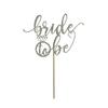 BMINJIE Silver Glitter Bride to Be Cake Topper for Bridal Shower Wedding Shower Engagement Bachelorette Hen Party Decorations view 1