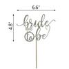 BMINJIE Silver Glitter Bride to Be Cake Topper for Bridal Shower Wedding Shower Engagement Bachelorette Hen Party Decorations view 3