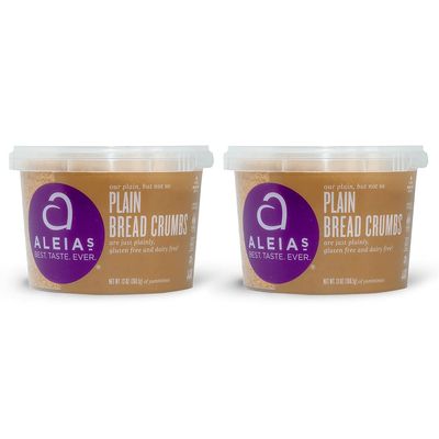 Aleia's Gluten Free Plain Bread Crumbs - 13 oz - 2 Pack Authentic Taste, Breading for Gluten-free Recipes, Non-GMO, Dairy Free, Low Sodium, Kosher