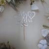 BMINJIE Silver Glitter Mr and Mrs Cake Topper - Wedding, Engagement, Wedding Anniversary Cake Toppers Decorations view 4