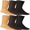 Yacht & Smith 6 Pairs Of Mens Diabetic Neuropathy Edema Socks, Cotton Crew, Ankle Medical Sock, Size 10-13 view 1