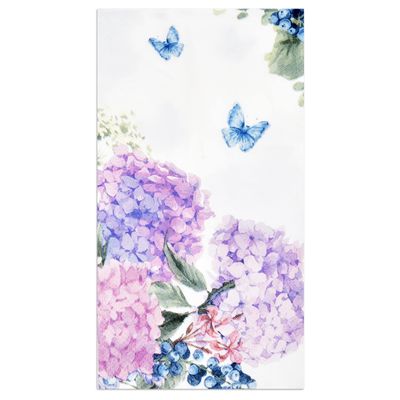 100 Hydrangea Flowers Guest Napkins Easter Floral Disposable Paper Dinner Napkin Decorative Purple Pink Blue Flower for Wedding Bathroom Bridal Shower Party Butterfly Summer Spring Hand Towel