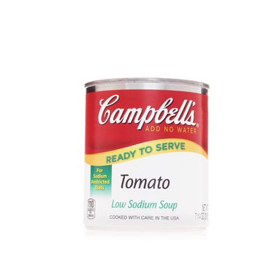 Campbells Classic Low Sodium Ready to Serve Tomato Soup, 7.25 Ounce Cans, 24-Pack