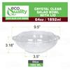 64oz Salad Bowls To-Go with Lids - Crystal Clear Plastic Disposable Wide Salad Containers | Airtight, Lunch, Salads, Parfait, Fruits, Leak Proof, Airtight, Fresh, Meal Prep | Rose Bowl Container (75) view 3