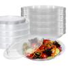 64oz Salad Bowls To-Go with Lids - Crystal Clear Plastic Disposable Wide Salad Containers | Airtight, Lunch, Salads, Parfait, Fruits, Leak Proof, Airtight, Fresh, Meal Prep | Rose Bowl Container (50) view 1