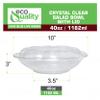 40oz Salad Bowls To-Go with Lids - Crystal Clear Plastic Disposable Salad Containers | Airtight, Lunch, Salads, Parfait, Fruits, Leak Proof, Airtight, Fresh, Meal Prep | Rose Bowl Container (50) view 3