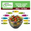 [25 Pack] 48oz Salad Bowls To-Go with Lids - Crystal Clear Plastic Disposable Salad Containers | Airtight, Lunch, Salads, Parfait, Fruits, Leak Proof, Airtight, Fresh, Meal Prep | Rose Bowl Container view 2