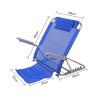 JHome-Barstools Adjustable Padded Adjustable Sit-up Back Rest for Orthopedic Neck, Head and Lumbar Support,Portable Beach Travel Back Rest Easy for Storage,Blue for Bed view 2