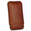 Martin Wess Leather Cigar Case for 3 Cigars in Robusto Format Natural view 1
