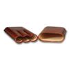 Martin Wess Leather Cigar Case for 3 Cigars in Robusto Format Natural view 2