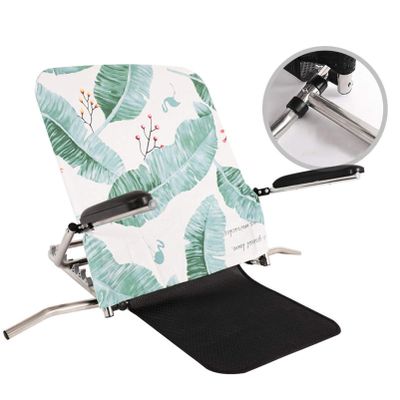 JHome-Barstools Adjustable Padded Fabric Bed Back Rest Elderly Disability Nursing Backrest 6-Position Adjustable with Small Pillow for Beach Travel Lounge Camping for Bed
