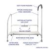 step2bed XL - Bedside Step Stool Bed Climbing Aid for Elderly & Handicapped  LED Light Guided Rails  Adjustable Height, Portable Fall Prevention Aid  Stainless Steel  800 lb Capacity view 3