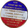 10 Year AA Medallion Reflex Red White Blue Patriotic Gold Plated Color Chip Stars view 2