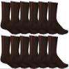 12 Pairs of Yacht & Smith Men's Value Pack of Ring Spun Cotton Crew Diabetic, Nephropathy Socks view 1
