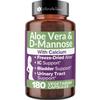 Intimate Rose Aloe Vera Capsules - IC Supplements - 200x Concentrate Pure Aloe Vera + D-Mannose + Calcium - Easy to Swallow Aloe Pills view 1