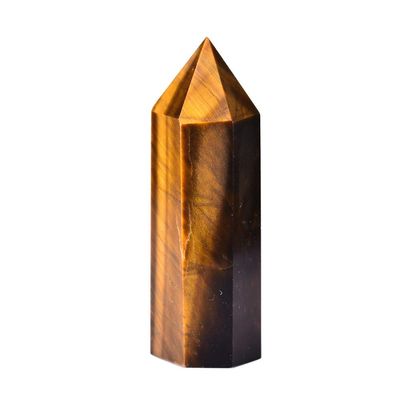 Natural Tiger Eye Crystal Point Stone Quartz Crystal Wand Crafts Mineral 50-80mm for Home Decoration Ornaments DIY Gift-Tigers Eye_50-60mm