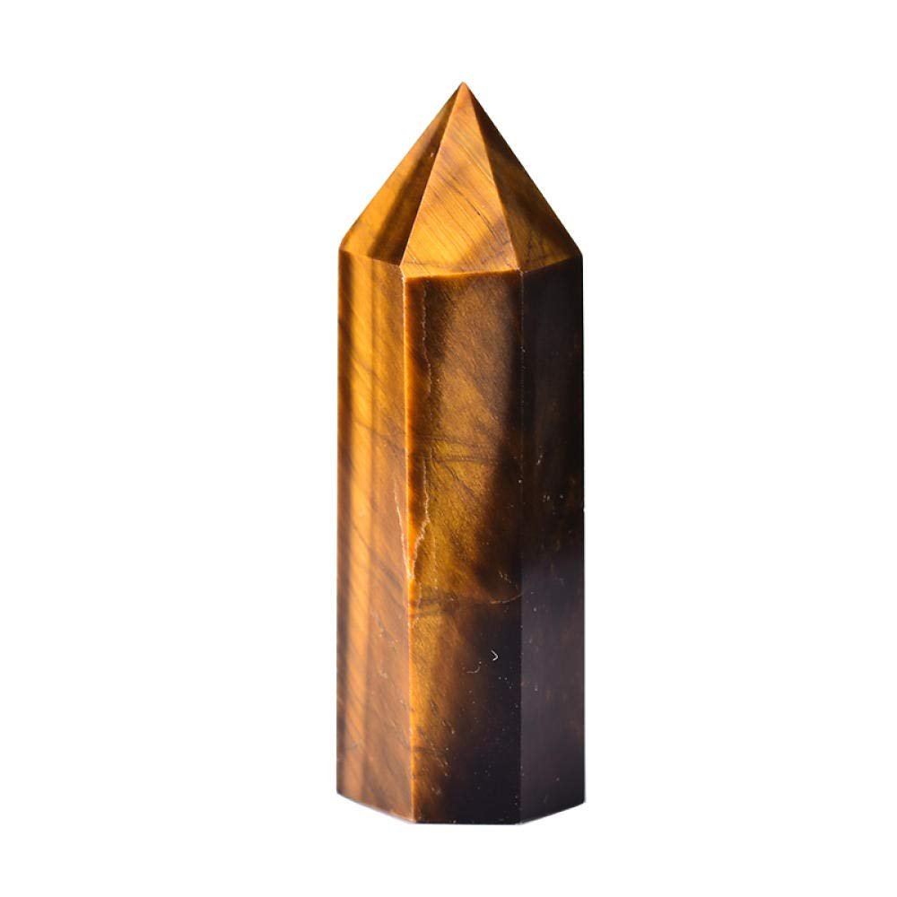 Natural Tiger Eye Crystal Point Stone Quartz Crystal Wand Crafts Mineral 50-80mm for Home Decoration Ornaments DIY Gift-Tigers Eye_50-60mm