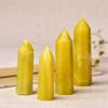 1PC Natural Crystal Point Lemon Jade Stone Obelisk Yellow Quartz Tower Ornament for Home Decor Energy Stone Pyramid Gift-Lemon Jade_70-80mm view 4