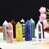 1PC Natural Crystal Column Quartz Rock Mineral Specimen Crystal Point Quartz Rainbow Wand Home DecorEnergy Stone-Light Green_60-70mm view 4