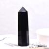 1PC Natural Crystal Column Quartz Rock Mineral Specimen Crystal Point Quartz Rainbow Wand Home DecorEnergy Stone-Obsidian_70-80mm view 1