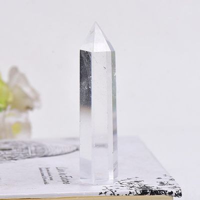 1PC Natural Crystal Column Quartz Rock Mineral Specimen Crystal Point Quartz Rainbow Wand Home DecorEnergy Stone-Crystal_70-80mm
