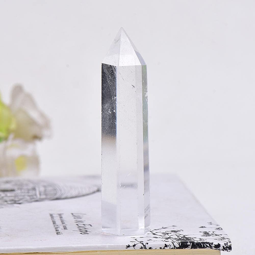 1PC Natural Crystal Column Quartz Rock Mineral Specimen Crystal Point Quartz Rainbow Wand Home DecorEnergy Stone-Crystal_70-80mm
