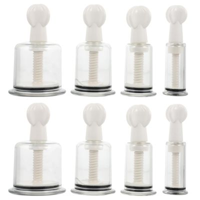 8pcs Cupping Device Vacuum Body Massage Cup Back Massage Cups Body Tool Back Cupping Pump Cups Face Tools Device to Rotate Canned