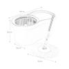 Mop With Bucket, Washable Reusable Cleaning Cloth Durable Mop Head Multifunction High Efficiency 360 Rotation Mops view 2