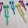 YANTRA, 8 Weighted Chakra Color Coded Therapeutic and Soul Healing Tuning Forks in Velvet Storage Pouch Mallet view 2