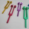YANTRA, 8 Weighted Chakra Color Coded Therapeutic and Soul Healing Tuning Forks in Velvet Storage Pouch Mallet view 4