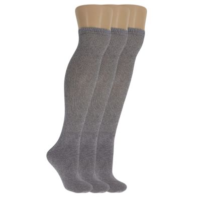 AWS/American Made Diabetic Over the Calf Socks for Men Extra Wide Non-Binding Top with Cushioned Sole